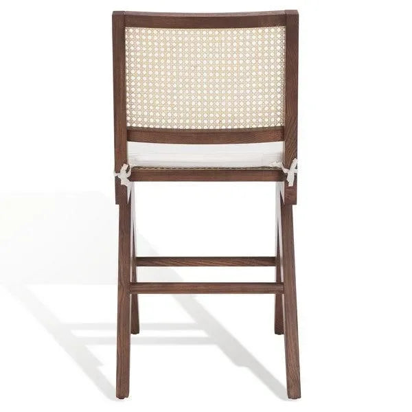 Colette Wood Counter Stool in Walnut - The Mayfair Hall