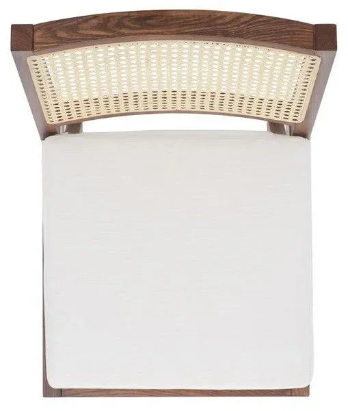 Colette Wood Counter Stool in Walnut - The Mayfair Hall