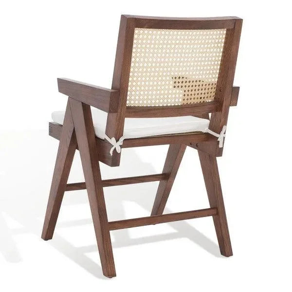 Colette Rattan Armchair in Walnut - The Mayfair Hall
