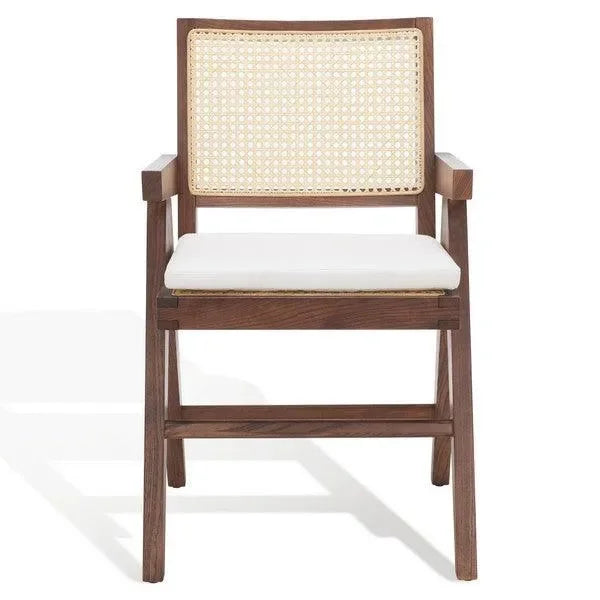 Colette Rattan Armchair in Walnut - The Mayfair Hall