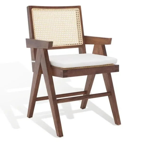 Colette Rattan Armchair in Walnut - The Mayfair Hall