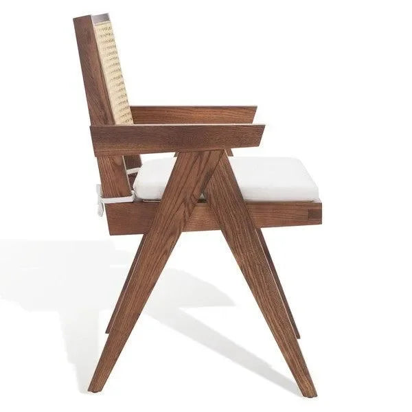Colette Rattan Armchair in Walnut - The Mayfair Hall