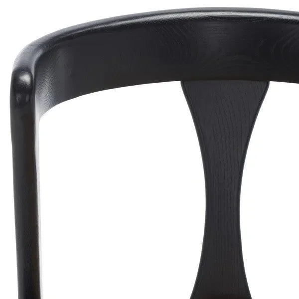 Jamal Wood Dining Chair in Black - The Mayfair Hall