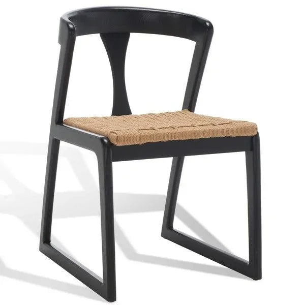 Jamal Wood Dining Chair in Black - The Mayfair Hall