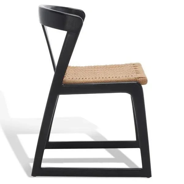 Jamal Wood Dining Chair in Black - The Mayfair Hall