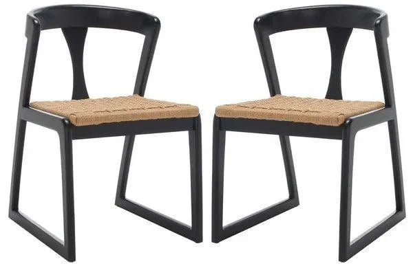 Jamal Wood Dining Chair in Black - The Mayfair Hall