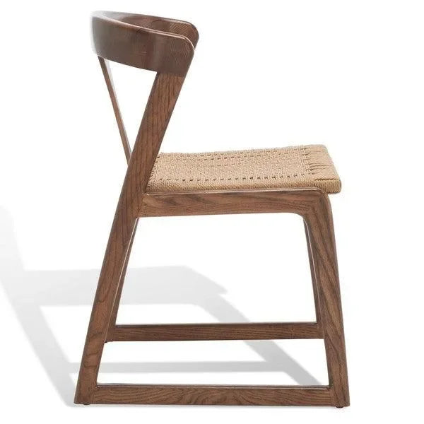 Jamal Wood Dining Chair in Walnut - The Mayfair Hall