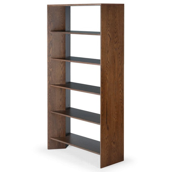 Norrington Wood 5 Shelf Bookshelf in Walnut