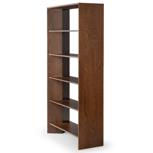 Norrington Wood 5 Shelf Bookshelf in Walnut