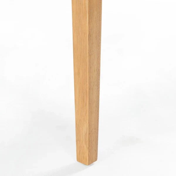 Makala 5 Drawer Wood Desk in Natural with Gold Knobs