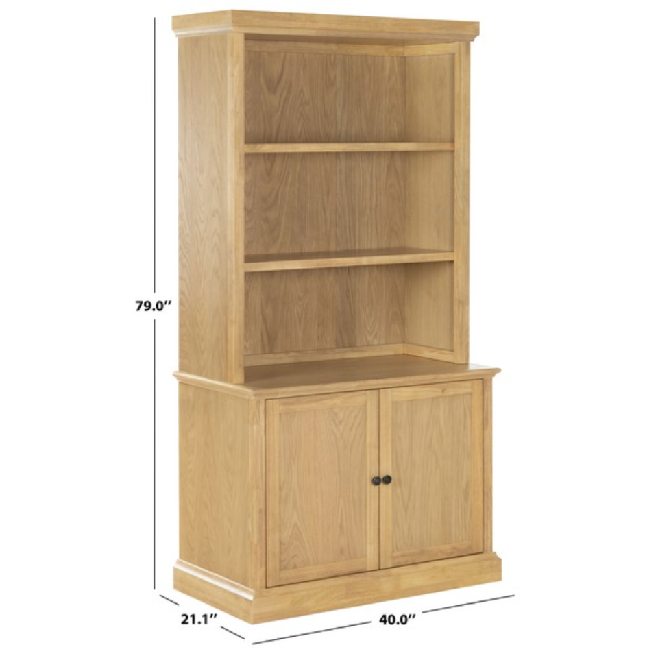 Haylina 4 Shelf Wood Bookcase in Natural