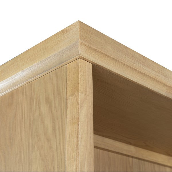 Haylina 4 Shelf Wood Bookcase in Natural