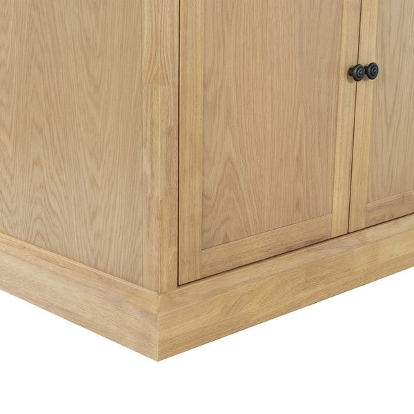 Haylina 4 Shelf Wood Bookcase in Natural