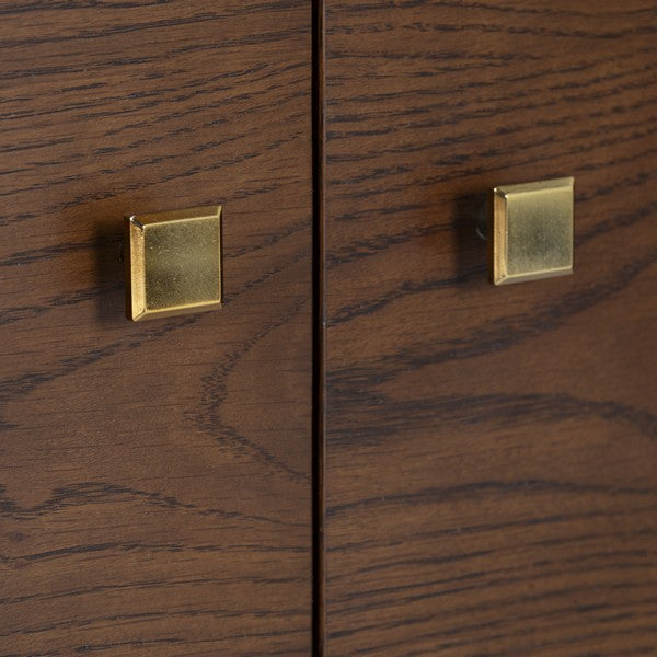 Francesco 4 Shelf Wood Bookcase in Walnut