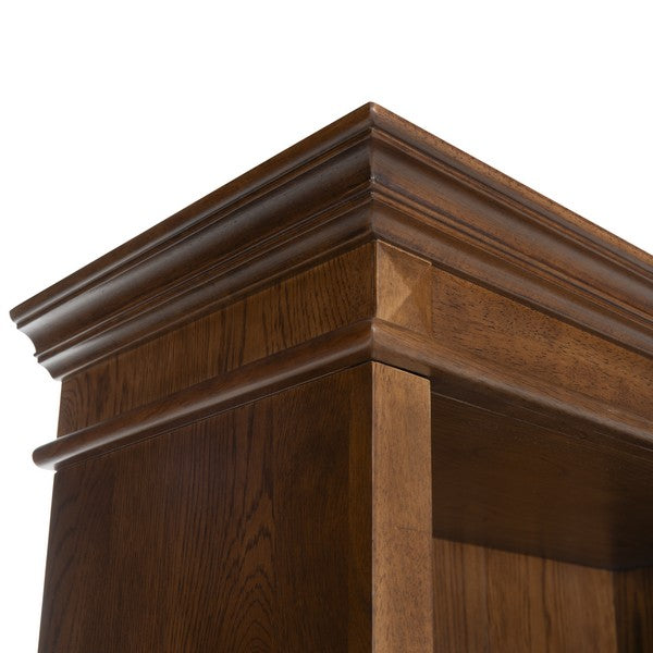 Francesco 4 Shelf Wood Bookcase in Walnut