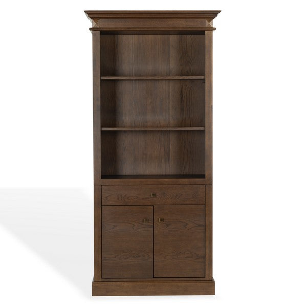 Francesco 4 Shelf Wood Bookcase in Walnut