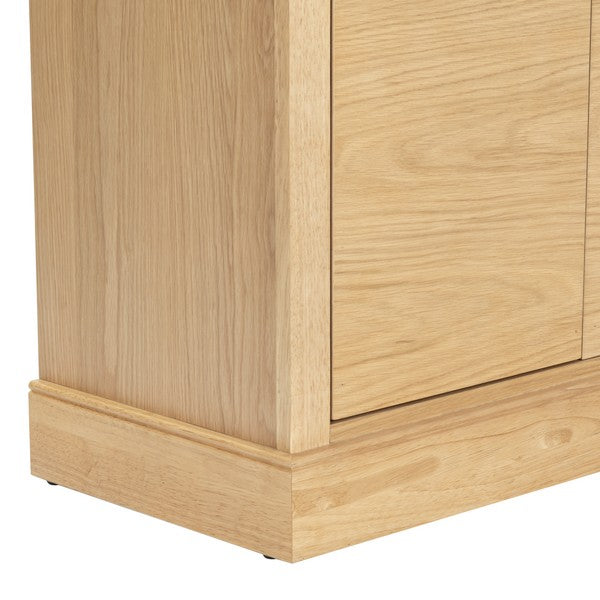 Francesco 4 Shelf Wood Bookcase in Natural