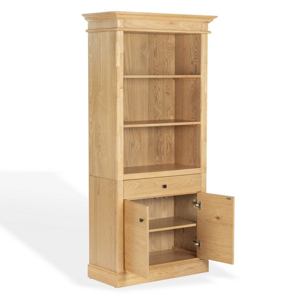 Francesco 4 Shelf Wood Bookcase in Natural
