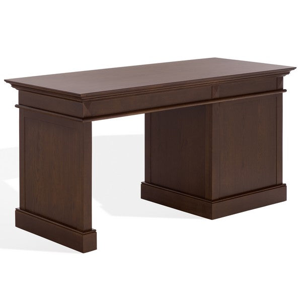 Francesco 4 Drawer Wood Desk in Walnut