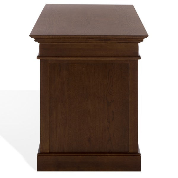 Francesco 4 Drawer Wood Desk in Walnut