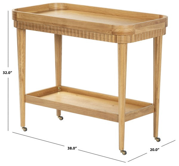 Feliciabriana Wood Bar Cart in Natural