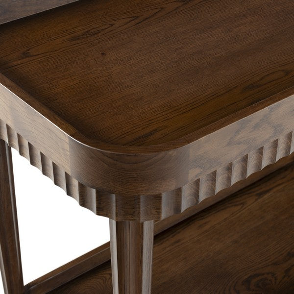 Feliciabriana Wood Bar Cart in Walnut