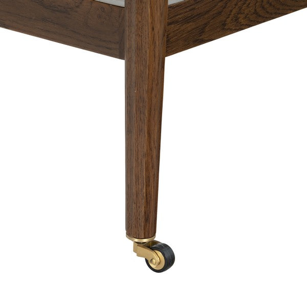 Feliciabriana Wood Bar Cart in Walnut