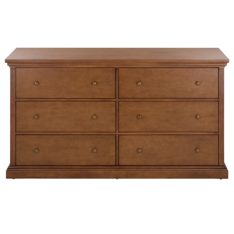Lizzy 6 Drawer Dresser in Walnut