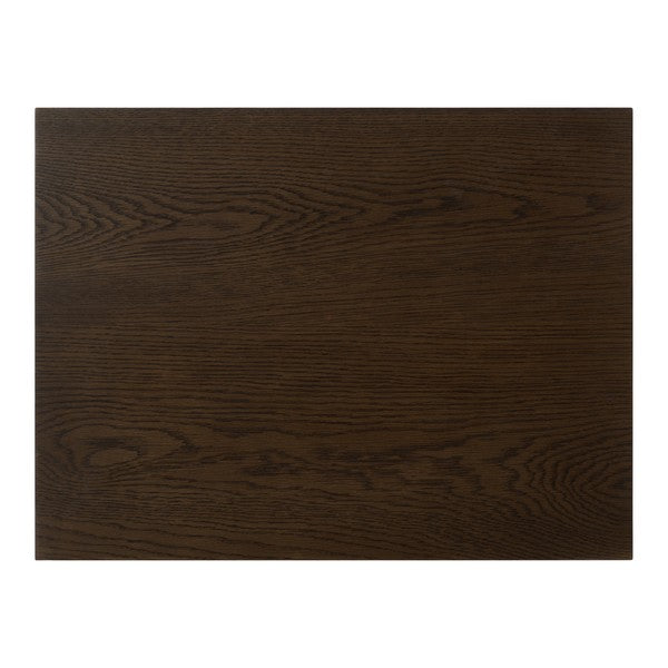 Alyssabelle Wood Nightstand with Carved Leg and 2 Drawer in Walnut