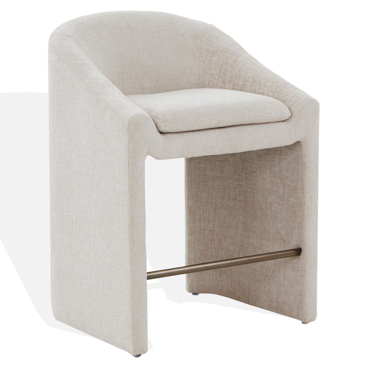 Kagan Chenille Counter Stool in Cream