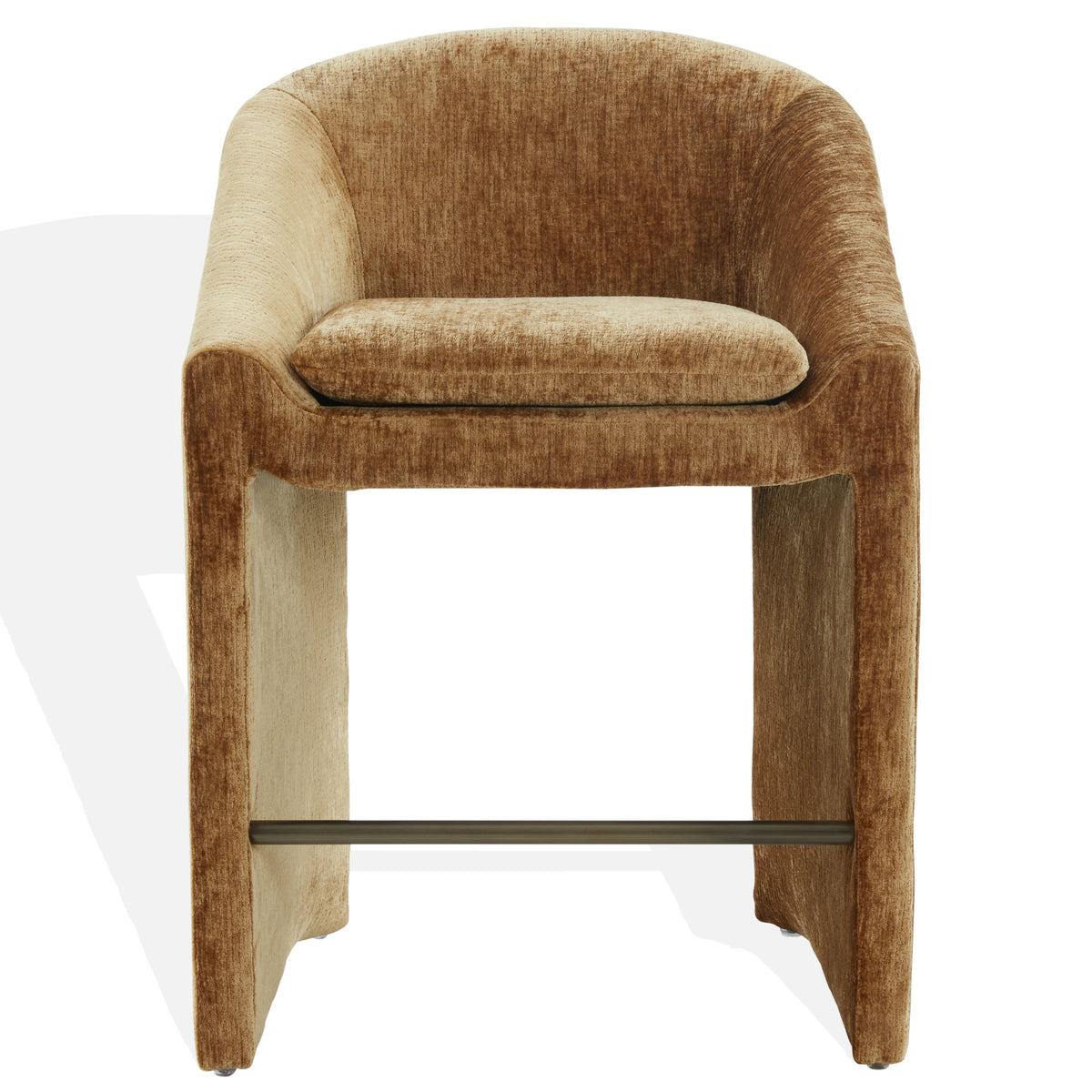 Kagan Chenille Counter Stool in Amber