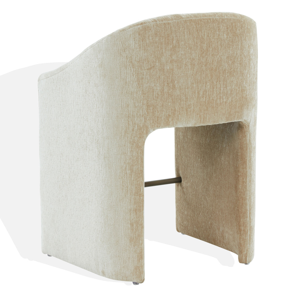 Kagan Chenille Counter Stool in Taupe