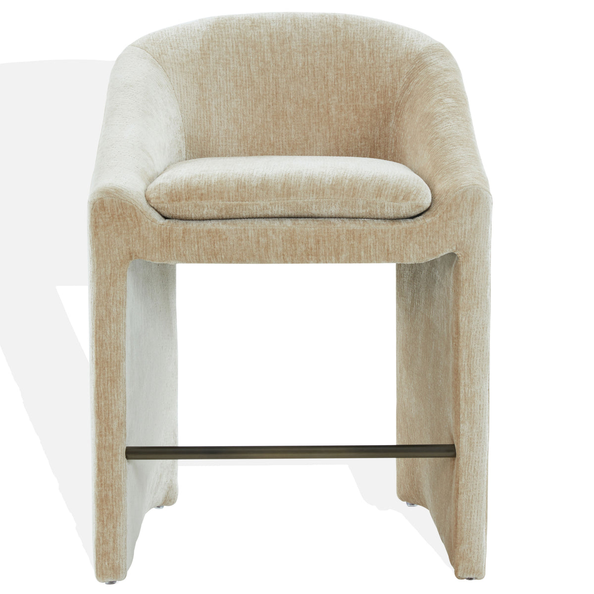 Kagan Chenille Counter Stool in Taupe