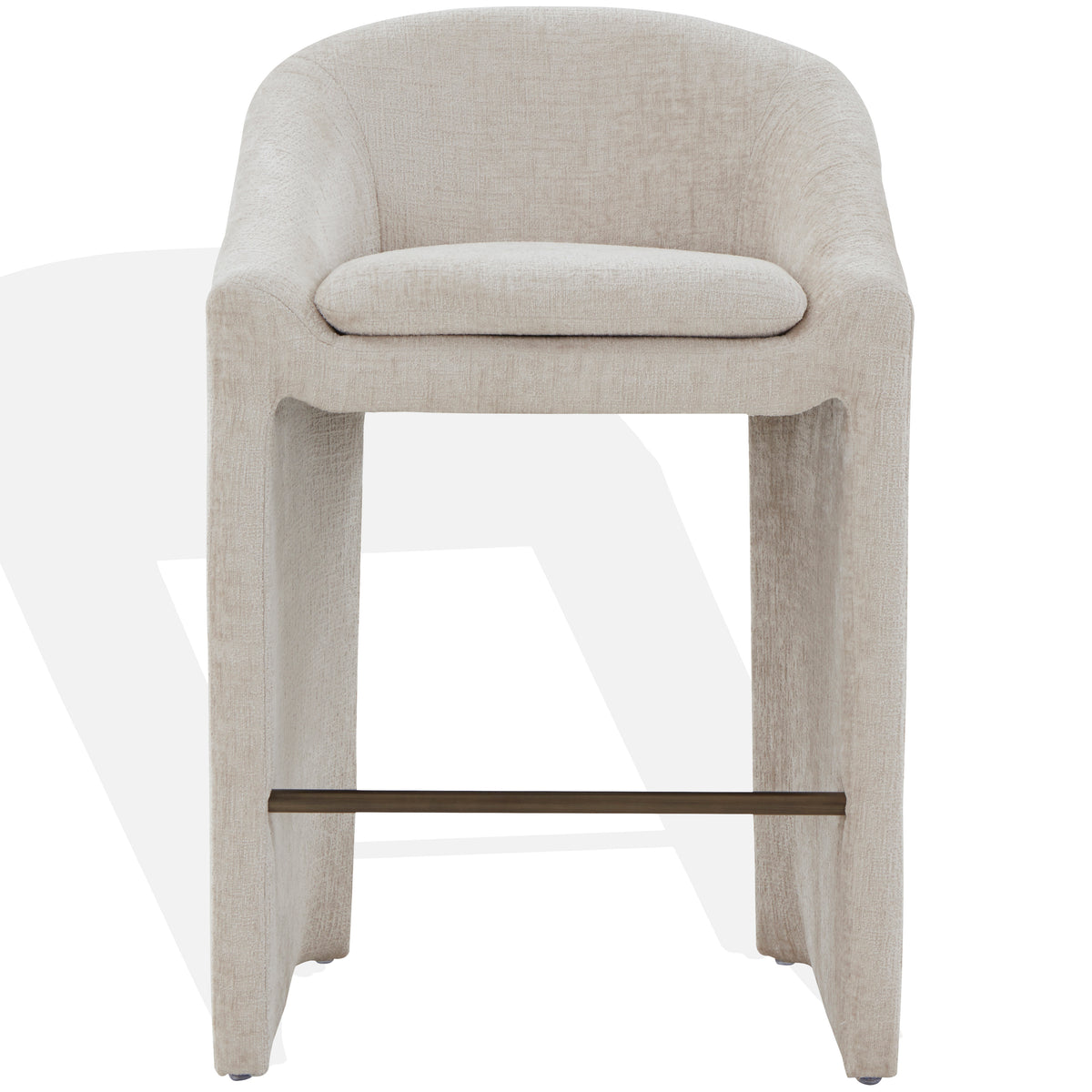 Kagan Chenille Barstool in Cream