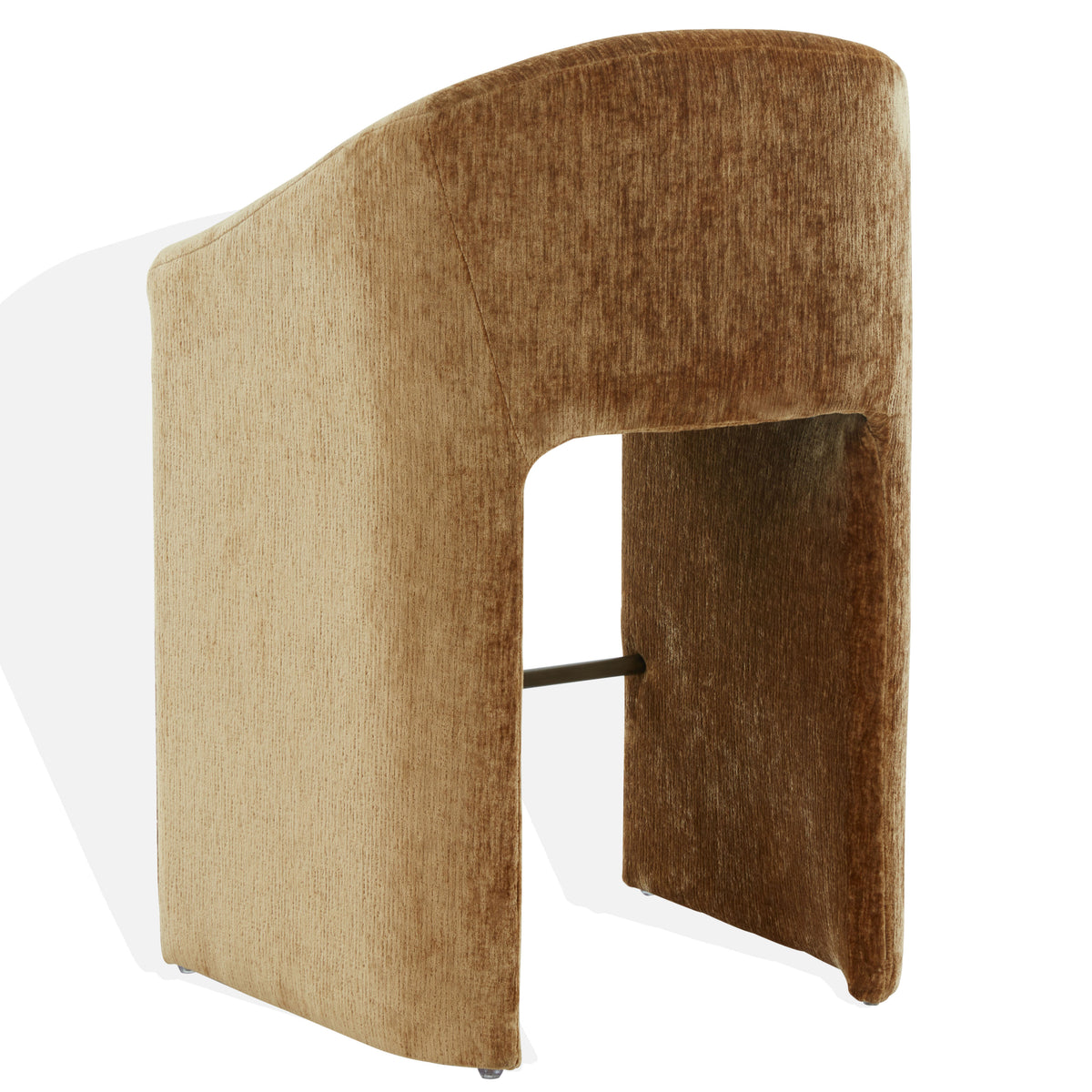 Kagan Chenille Barstool in Amber