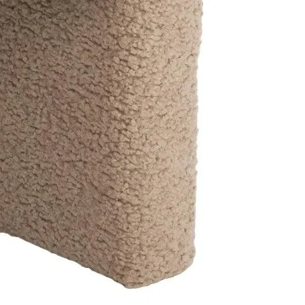 Sammie Faux Lambs Wool Accent Chair in Light Brown - The Mayfair Hall