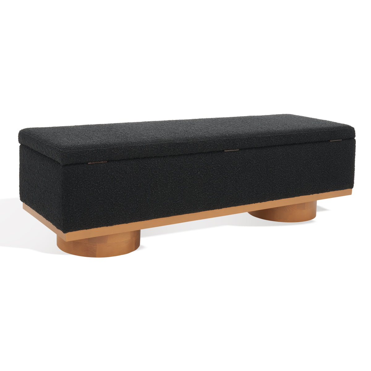 Vianna Boucle Bench in Black and Natural