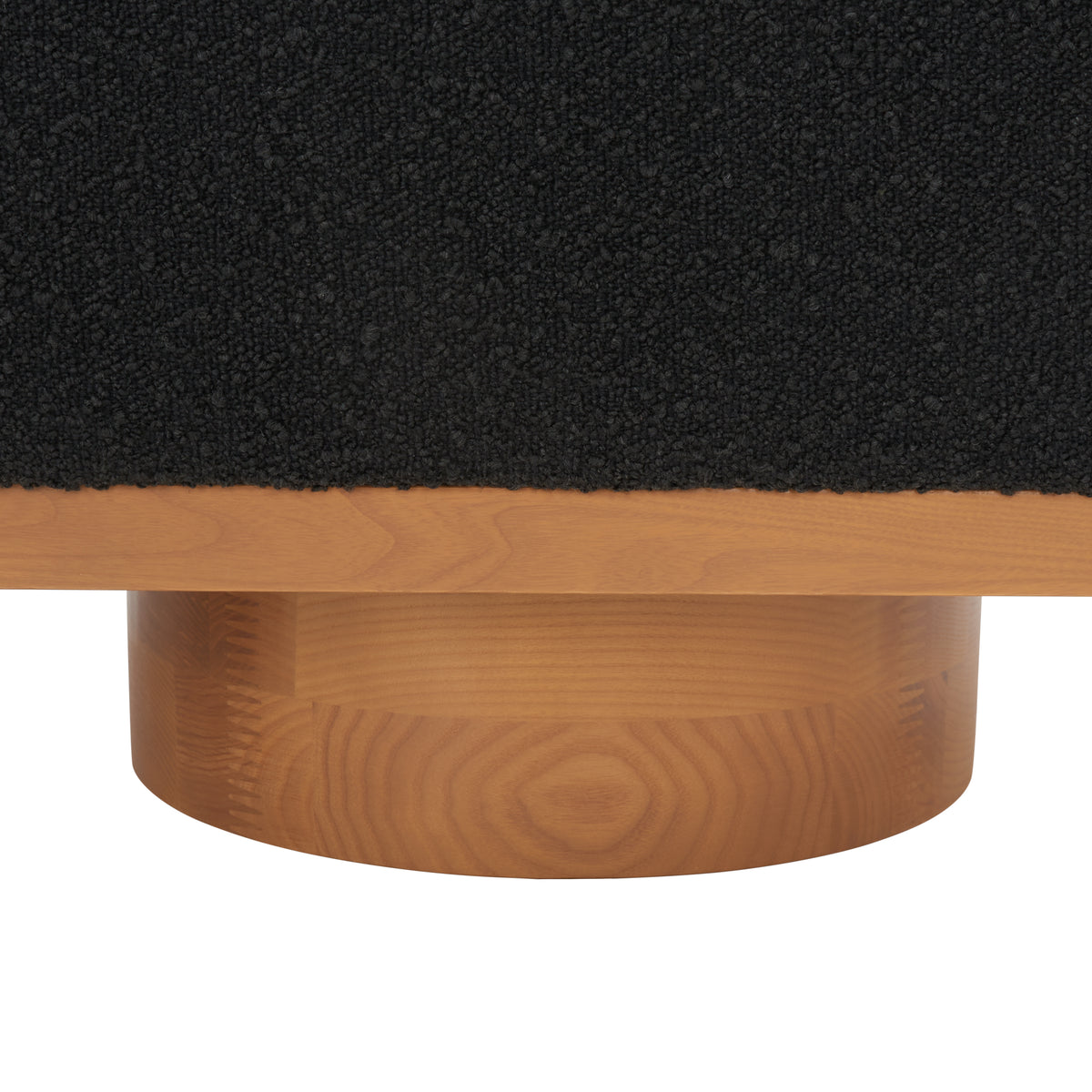 Vianna Boucle Bench in Black and Natural