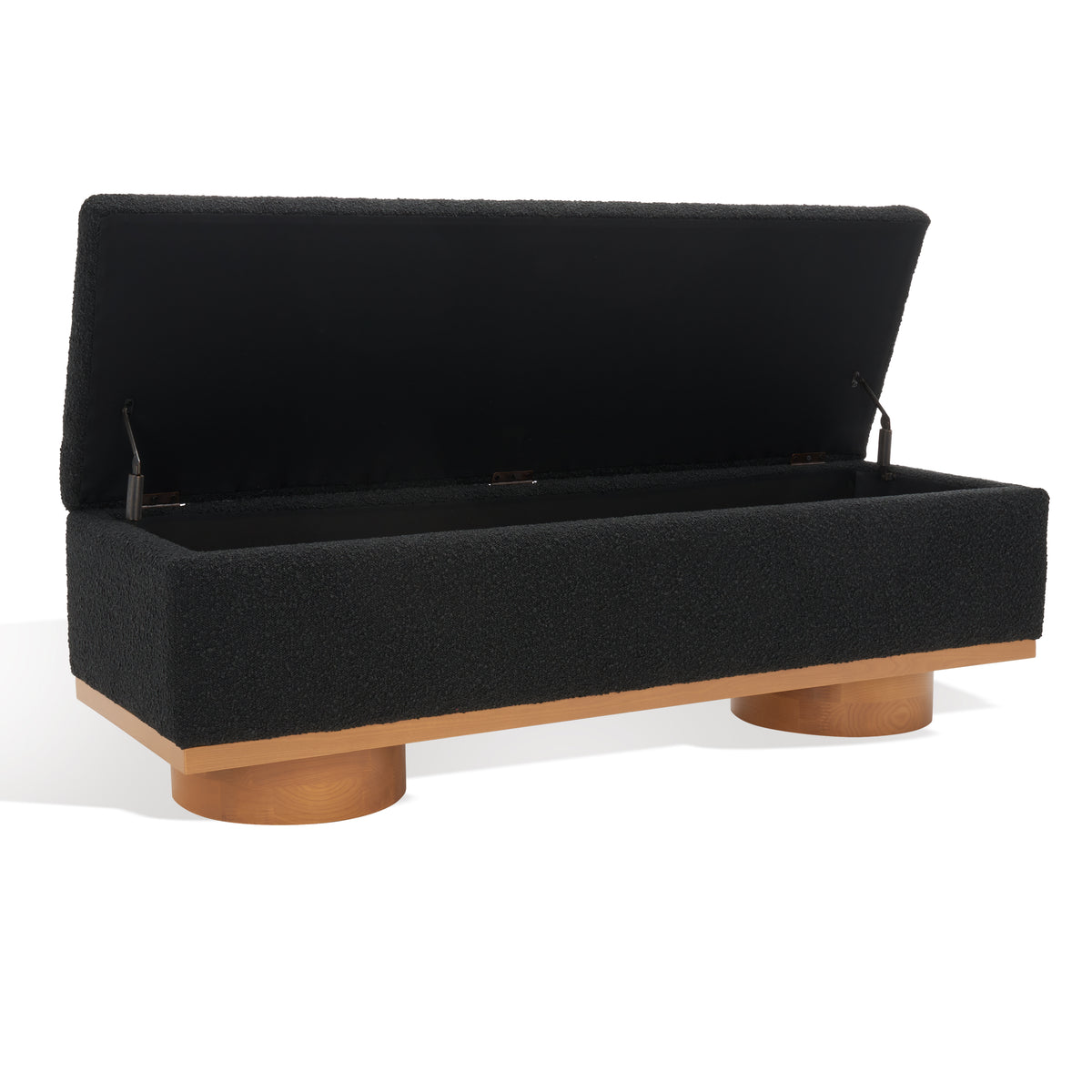 Vianna Boucle Bench in Black and Natural