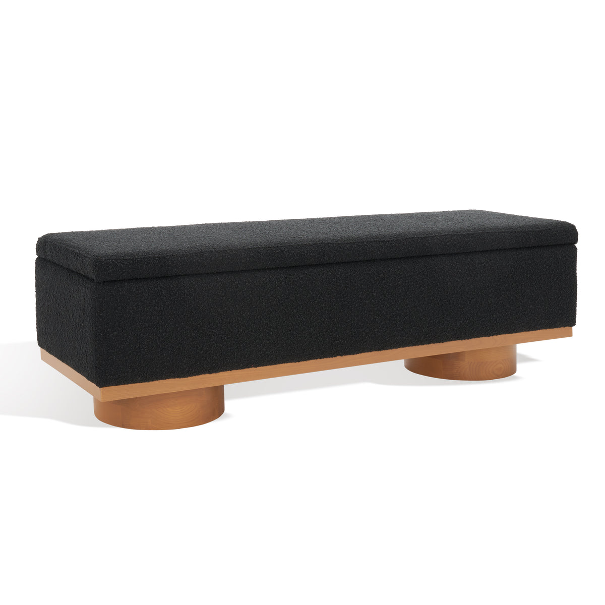Vianna Boucle Bench in Black and Natural