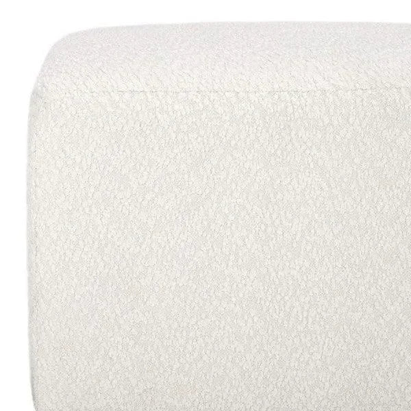 Tylie Boucle Bench in Ivory and Natural - The Mayfair Hall