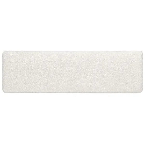 Tylie Boucle Bench in Ivory and Natural - The Mayfair Hall