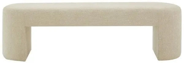 Dallyce Linen Bench in Beige - The Mayfair Hall