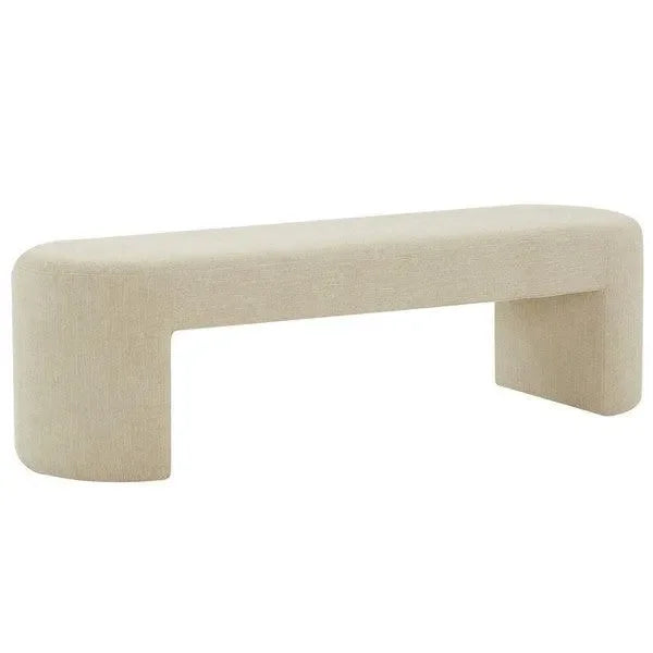 Dallyce Linen Bench in Beige - The Mayfair Hall