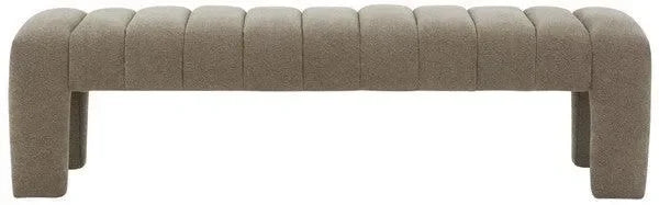 Bellisima Boucle Bench in Brown - The Mayfair Hall