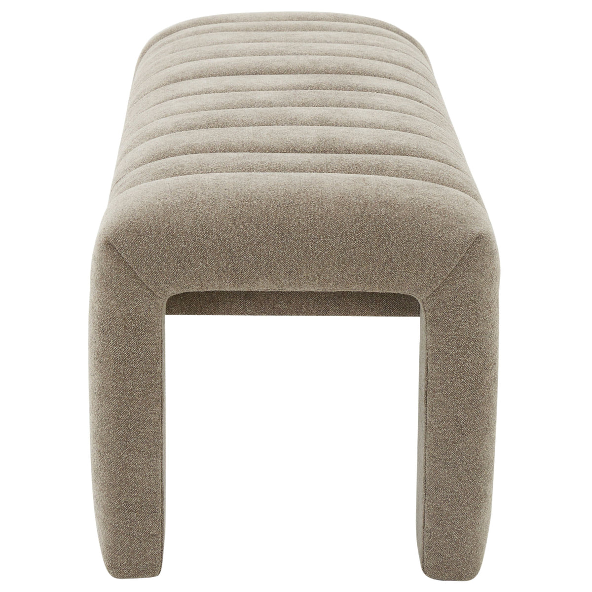 Bellisima Channel Tufted Bench in Taupe