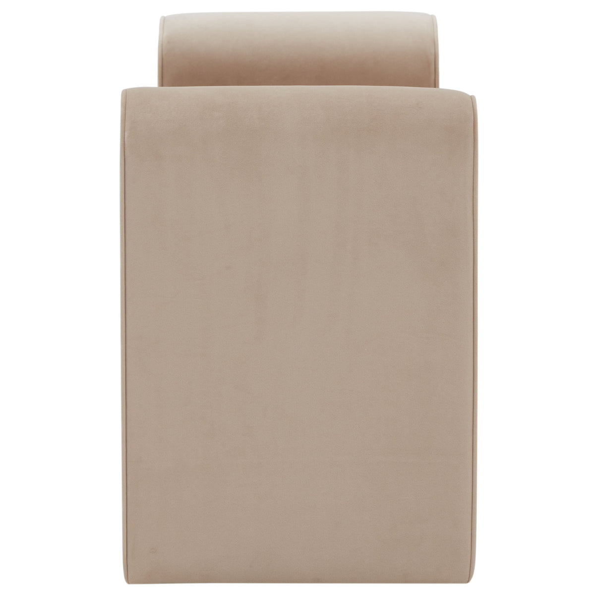Garth Velvet Bench in Light Brown