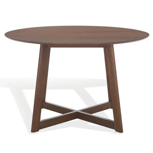 Jessbrina Round Wood Dining Table in Walnut
