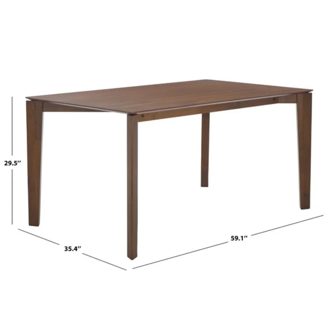 Alyssamarie Rectangle Wood Dining Table in Walnut