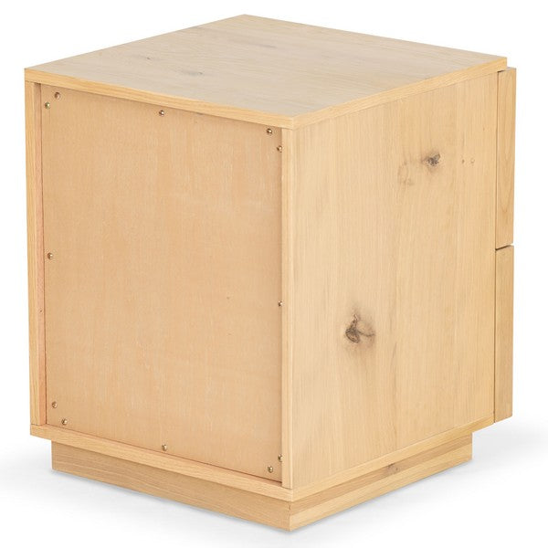 Zeus 2 Drawer Nightstand in Natural